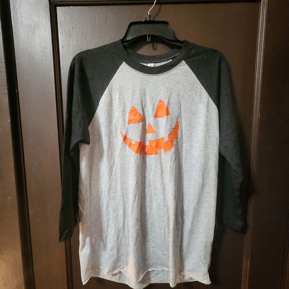 Next Level Apparel black gray long sleeve jersey M